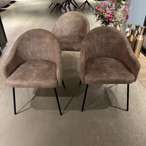 Bello Adore Sand 3 pieces – Pronto Wonen, eetkamerstoelen, Plastic, Textile (photo 2 of 3)