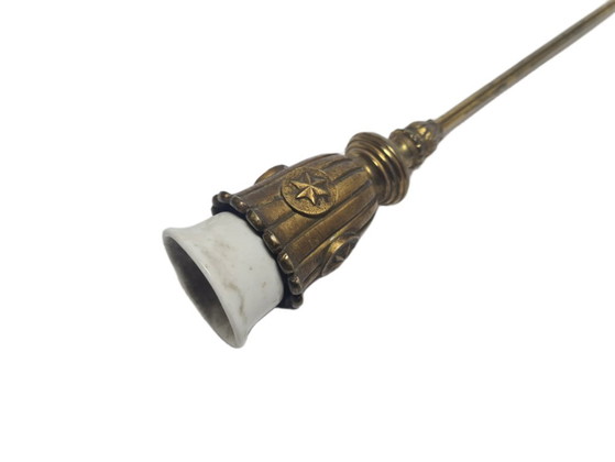 Klassizistische Pendelleuchte, Frankreich, 1900er Jahre – Pendelleuchten, Ceramic, Brass (photo 8 of 9)