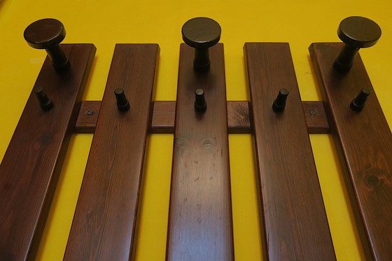 Image 1 of Mid-Century Wall-Mounted Coat and Hat Rack, 1960s