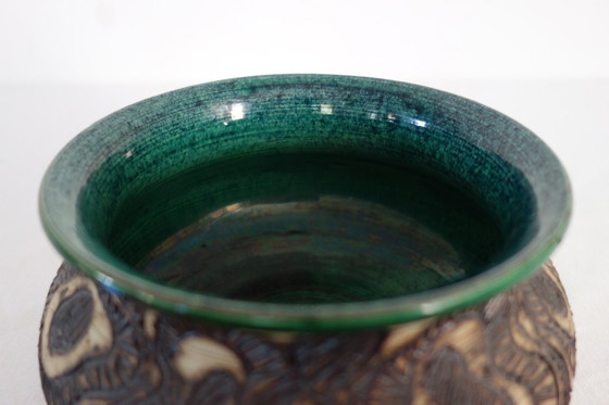 Image 1 of Vintage Visby geglazuurd aardewerk pot, Zweden