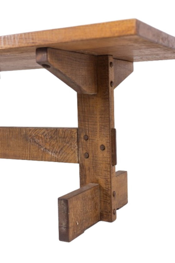 Image 1 of Officina Rivadossi. Tisch und 4 Stühle im Stil des Brutalismus. Italien, um 1970