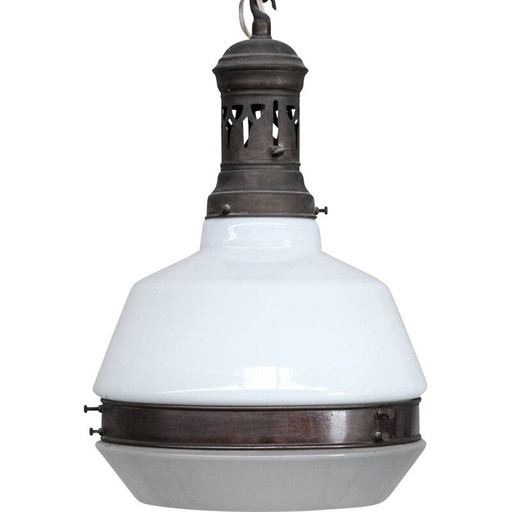 Vintage tweekleurige hanglamp, Frankrijk 1930