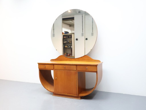 Art Deco dressing table triptych mirror