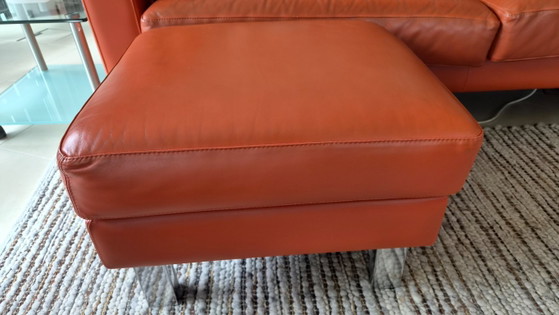 Leolux Antonia 3-Sitzer Ledersofa mit festem Kissen und Pouf – 3-5 Sitzer Sofas, Leather (photo 4 of 6)