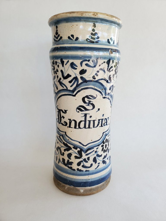 Image 1 of Albarello - Apothekergefäß - Steingut aus dem 17. Jahrhundert (Ref. 3793)