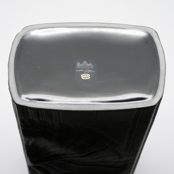 Image 1 of Martin Freyer Rosenthal Studio Line Brutalist Bisque Porcelaine Noire Vase Duo