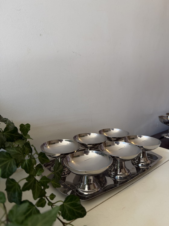 Set di 6 coupé cromate – Bicchieri e caraffe, Chrome (photo 3 of 5)