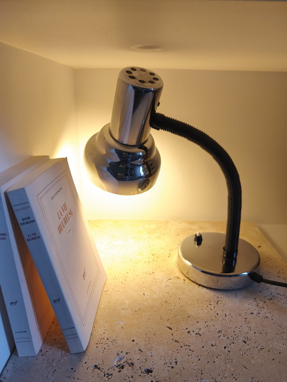 Image 1 of Lampada da scrivania cromata 