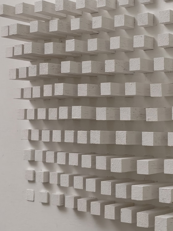 Image 1 of Rilievo murale costruttivo bianco, Zero Art