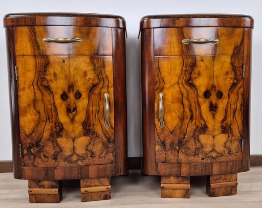 Mesitas de noche Art Déco Emiliani de 1928