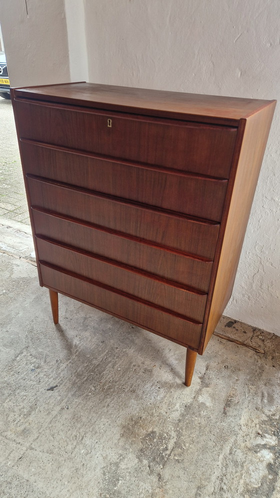 Image 1 of Commode vintage de design danois à 6 tiroirs