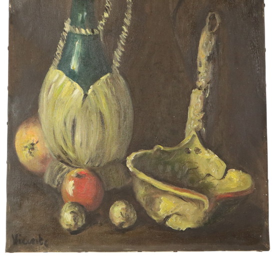 Image 1 of Natura morta con vino e frutta