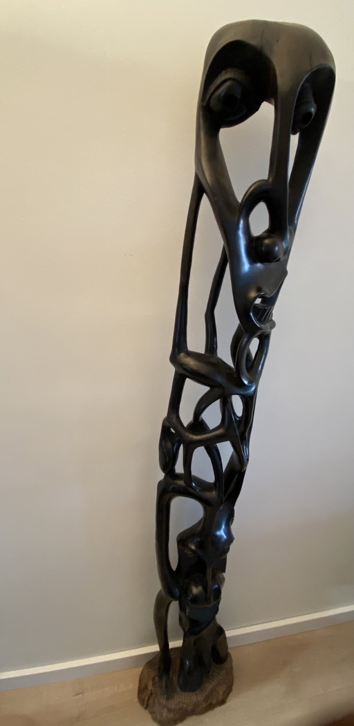 African ebony statue - Tanzanian woodcarving