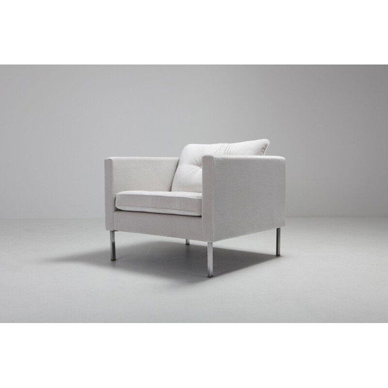 Image 1 of Pair of vintage armchairs in off-white velvet by Pierre Paulin for Artifort, Netherlands 1962