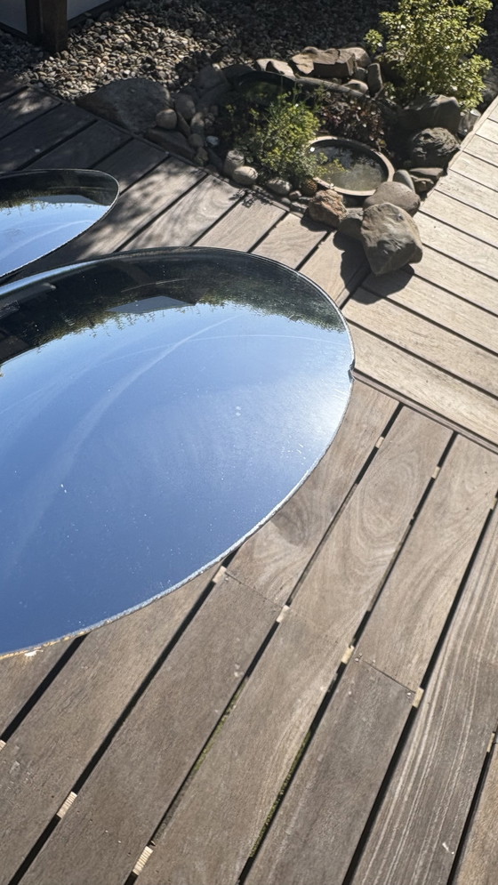 Image 1 of Vintage design spherical glass mirror round flower shape Bubble Mirror