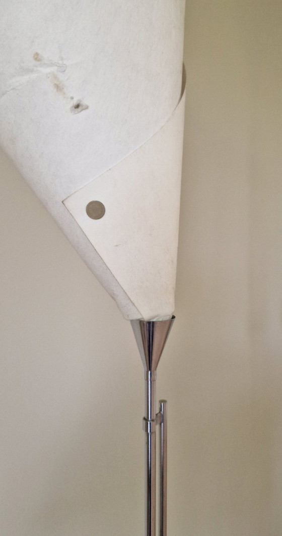 Set di 3 lampade da terra vintage Calla, Marcello Cuneo, Valenti, design italiano, anni '70 – Metal, Paper (photo 9 of 10)