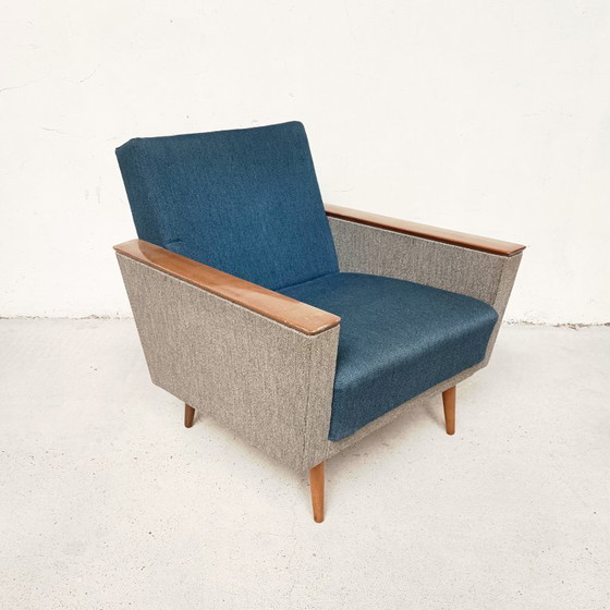 Image 1 of Paar tweekleurige fauteuils, jaren 1960