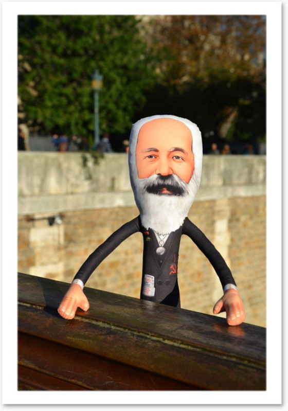 Image 1 of Karl Marx Gift | Handmade Art Doll | Marxist Gift | Philosopher Figurine | Academic Office Decor | Bookshelf Decor