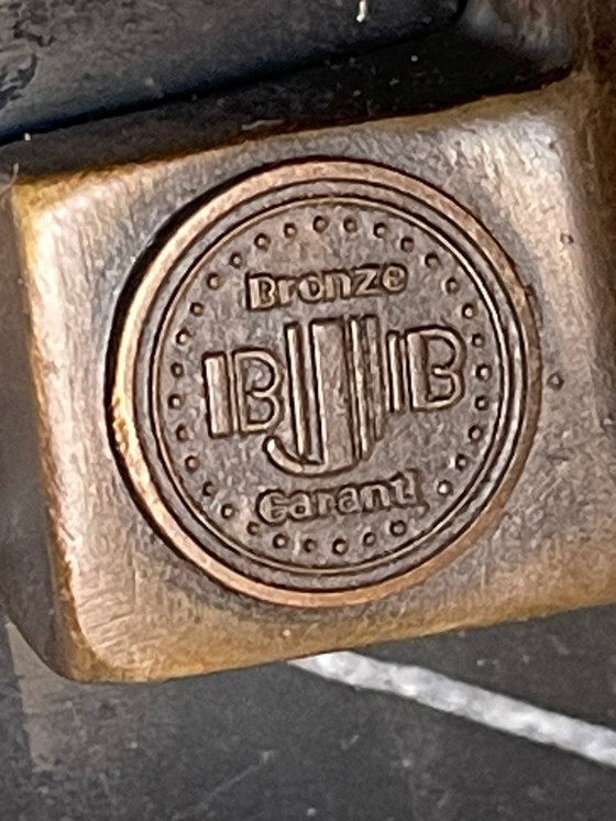 Image 1 of Art Deco bronzen panter – gesigneerd C. V. D. Hoef – 26 cm