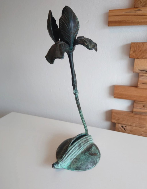 Bougeoir Silvestri Iris en bronze – kandelaars en kaarsen, Metal, Brass (photo 2 of 5)