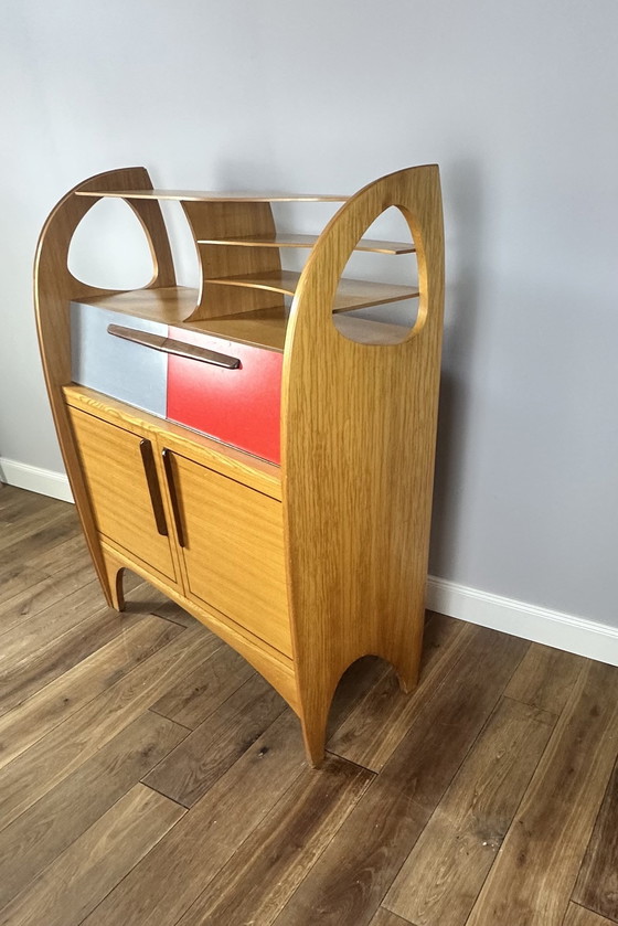 Image 1 of Unique piece crafted by a master cabinetmaker: Mid-Century secretary desk (teak & mahogany)