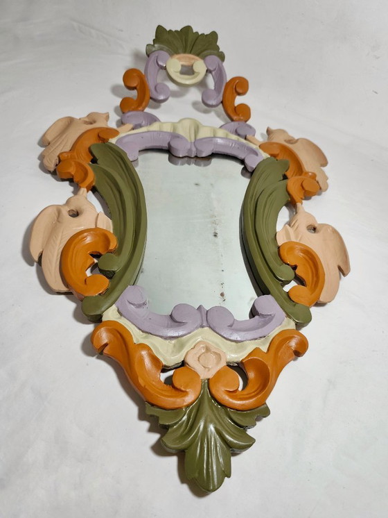 Image 1 of Baroque wooden mirror. Spain, 1950s.