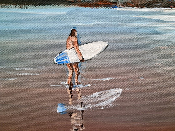 Philippe Laurent - Surf On The Beach - Artist's Painting – Paintings & Drawings, Canvas (photo 12 of 19)