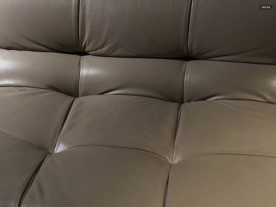 B&B Italia, Tufty time, graugrünes Leder (AF152), 3-teiliges Set, Top-Zustand, Modulare Sofas (Foto 15 von 19)