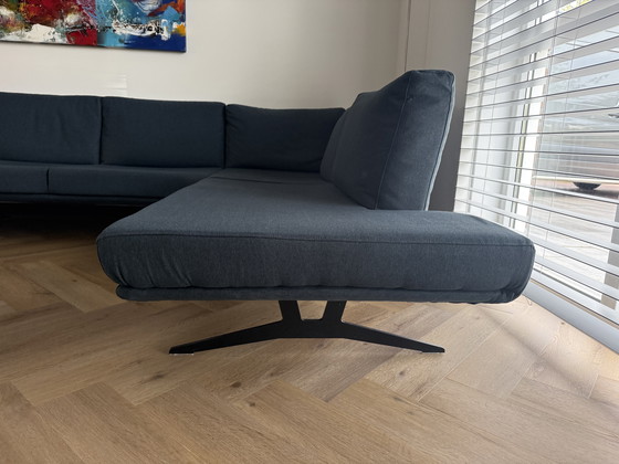 Image 1 of Goossens Corner sofa blue fabric adjustable