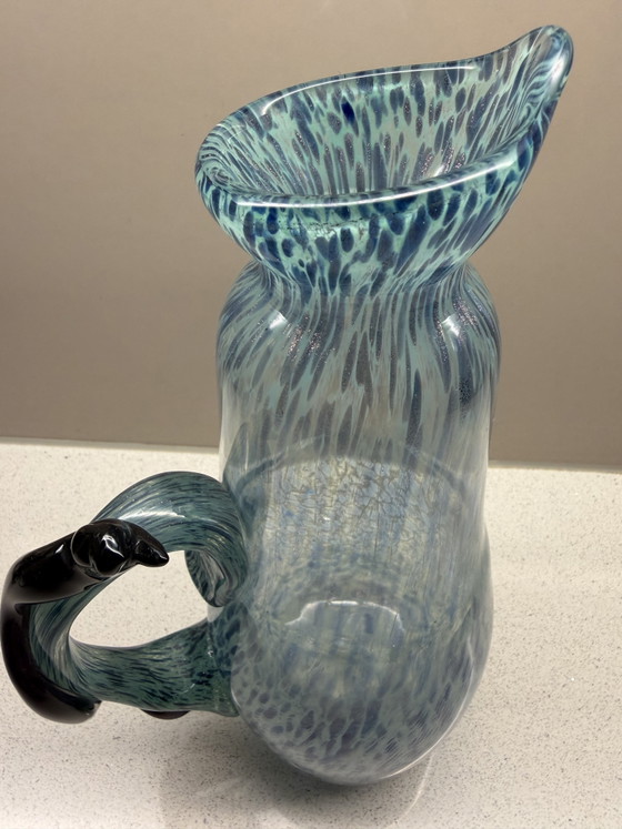 Heino Lance – Handgeblazen Zweedse studioglazen karaf – Gesigneerd – Glazen & Karaffen, Glass (photo 5 of 11)