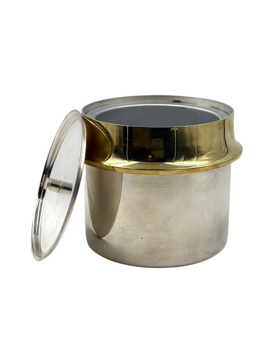 Image 1 of Secchiello per il ghiaccio in oro Hollywood regency, Italia, 1980 ca.