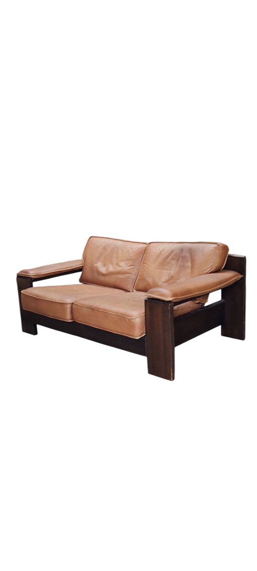 Leolux Sleek Brutalist Two-Sitter 1970s