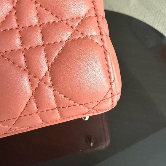 Image 1 of DIOR LADY SMALL ABC FLAP - CANNAGE LAMSLEER CARAMEL GOUDEN BESLAG MYABC