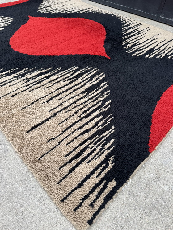 Image 1 of Großer skandinavischer Rya-Teppich aus den 1970er Jahren