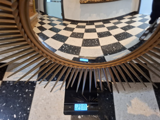 Image 1 of Espejo solar de 83 cm de Chaty Vallauris, firmado en 1960.