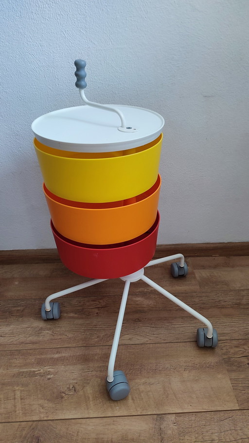 Vintage trolley bijzettafel Ikea Maria Bergquist 90's Klyftig