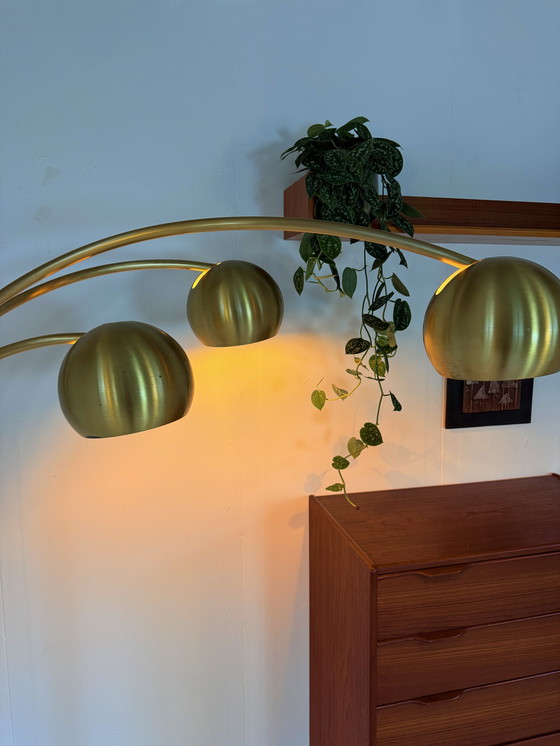 Image 1 of Vintage brass arc lamp, Goffredo Reggiani '70