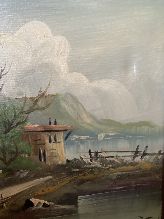 Paesaggio italiano Antonio Ponticelli olio su tela – Arte, Legno (photo 8 of 9)