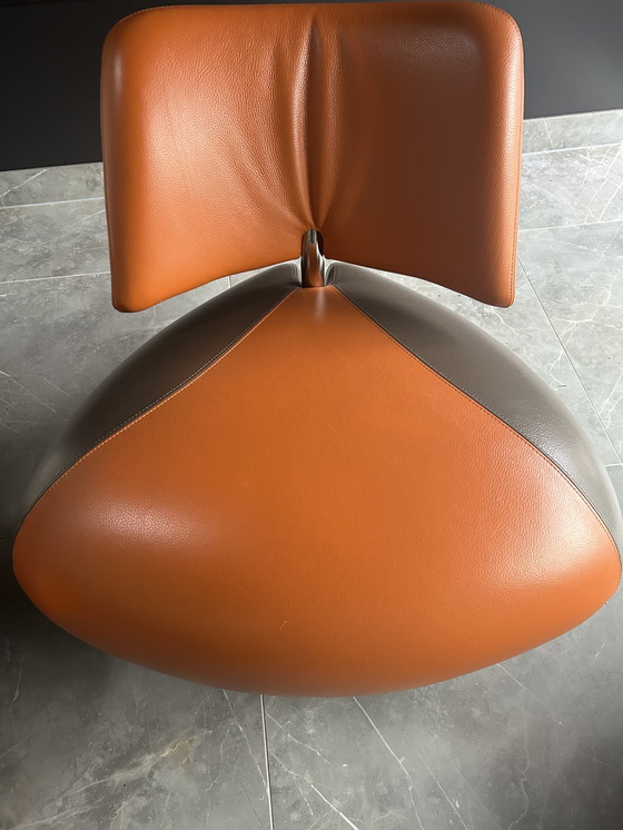 Image 1 of Leolux Pallone chairs – Orange/Brown