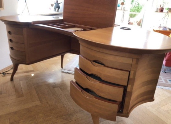 Image 1 of Ceccotti Bean bureau + stoel, Marlow design, kersenhout, originele prijs >35.000, voor €15.000