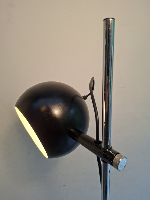 Vintage schwarze Stehleuchte, sechziger Jahre