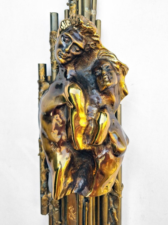 Wall sculpture Richard Richese – Wall decoration, Brass, Metal (photo 3 of 8)