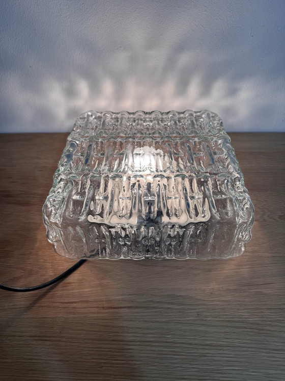Lampe vintage Fischer Leuchten en verre givré – Plafonniers (photo 6 of 12)