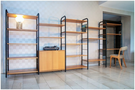 Magnífico sistema de estanterías modulares/librería vintage Niklas 1980 Ikea