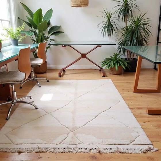 Marokkanischer weißer Teppich (200×300 cm) – Teppiche & Läufer, Wool, Cotton, Modern (photo 9 of 13)