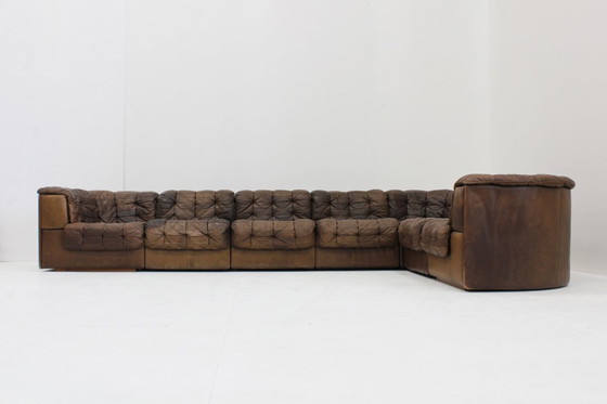 Image 1 of Vintage De Sede DS 11 modular bank patchwork leather 1970s