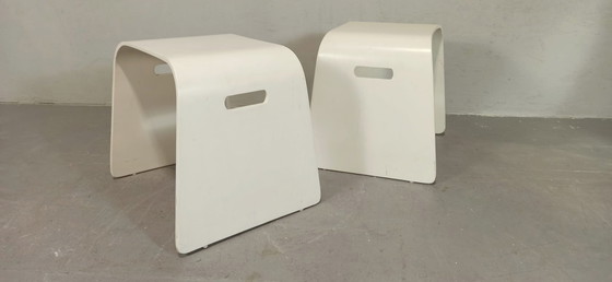 Image 1 of 2 x bentwood stools or side tables 