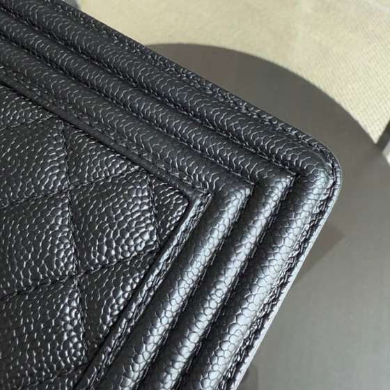 Image 1 of Chanel Boy Small - Caviar 20CM Quilted Black Ruthenium Silver Hardware Series 23