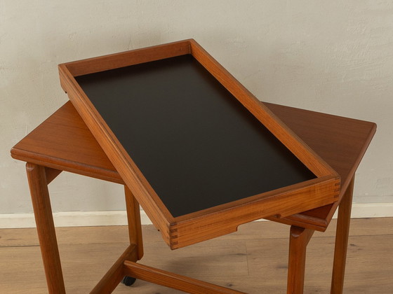 Image 1 of 60s uitschuifbare serveerwagen