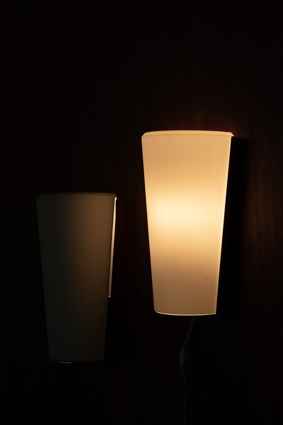 Image 1 of Paar Glashutte Limburg wandlampen